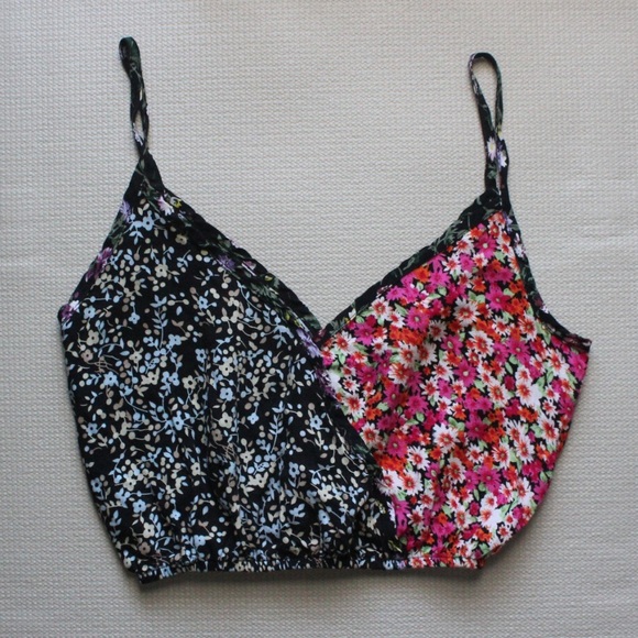 Mixed Print Crop Tank - Picture 1 of 3